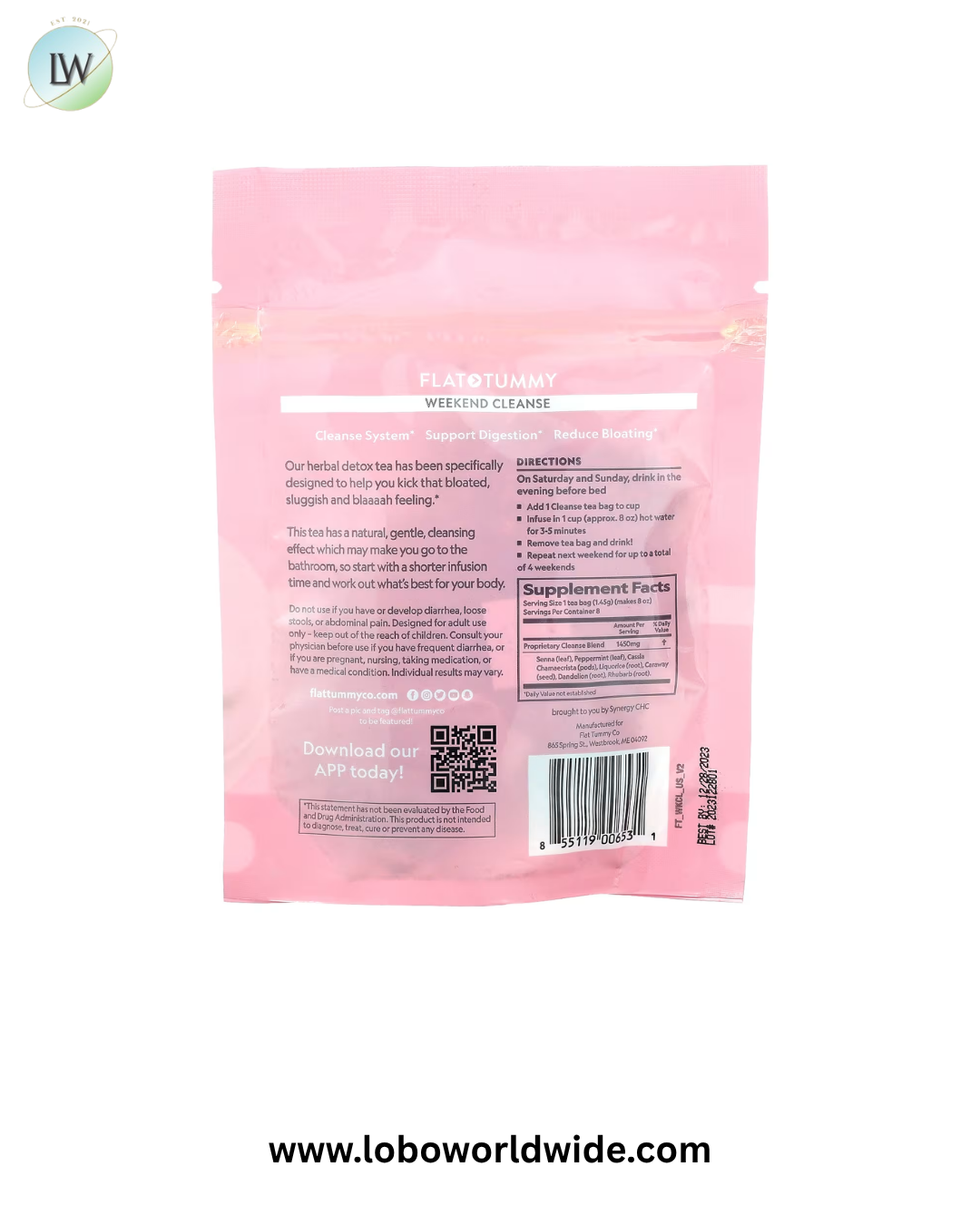 Flat Tummy, Weekend Cleanse, 8 Tea Bags, 0.41 oz (11.6 g)