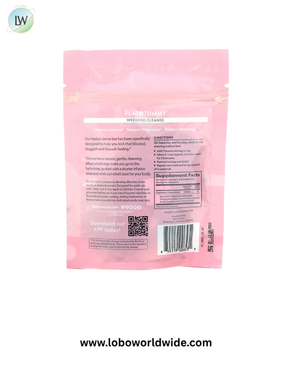 Flat Tummy, Weekend Cleanse, 8 Tea Bags, 0.41 oz (11.6 g)