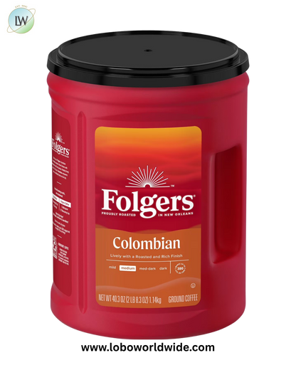 Folgers 100% Medium Roast Ground Colombian Coffee, 40.3 oz.