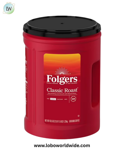 Folgers Classic Medium Roast Ground Coffee, 43.5 oz.