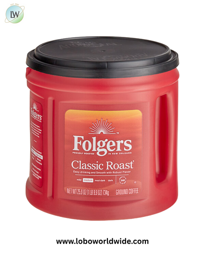 Folgers Classic Roast Ground Coffee Can 25.9 oz.
