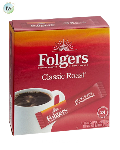 Folgers Classic Roast Instant Coffee Packets - 192/Case