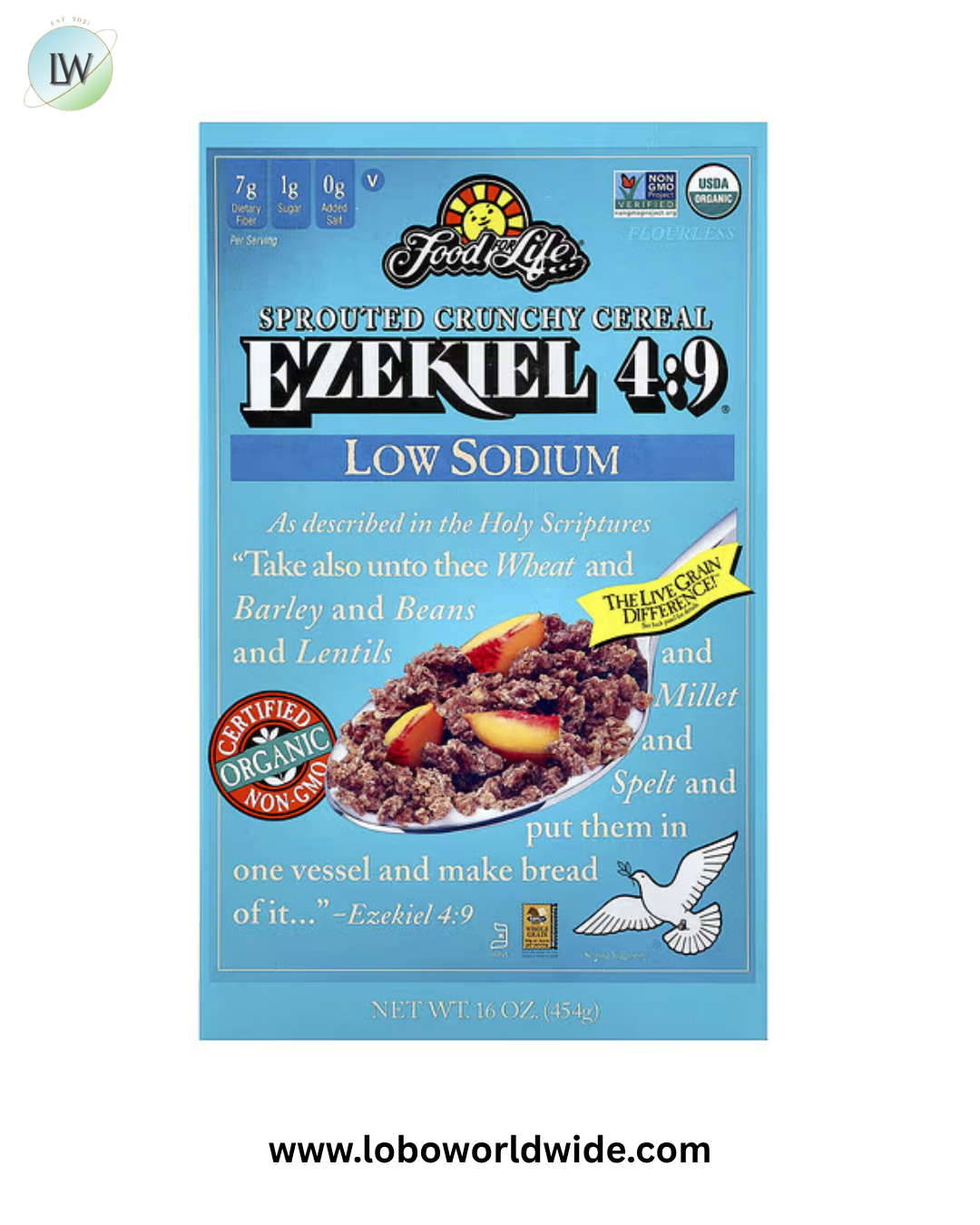 Food For Life, Ezekial 4:9® Sprouted Crunchy Cereal, Low Sodium, 16 oz (454 g)