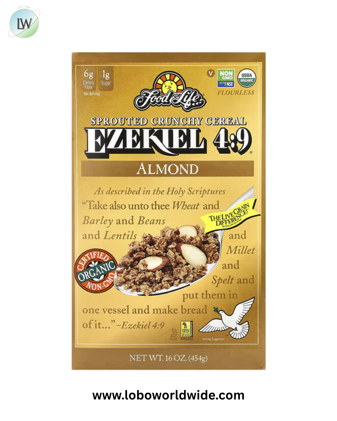 Food For Life, Ezekiel 4:9® Sprouted Crunchy Cereal, 16 oz (454 g)