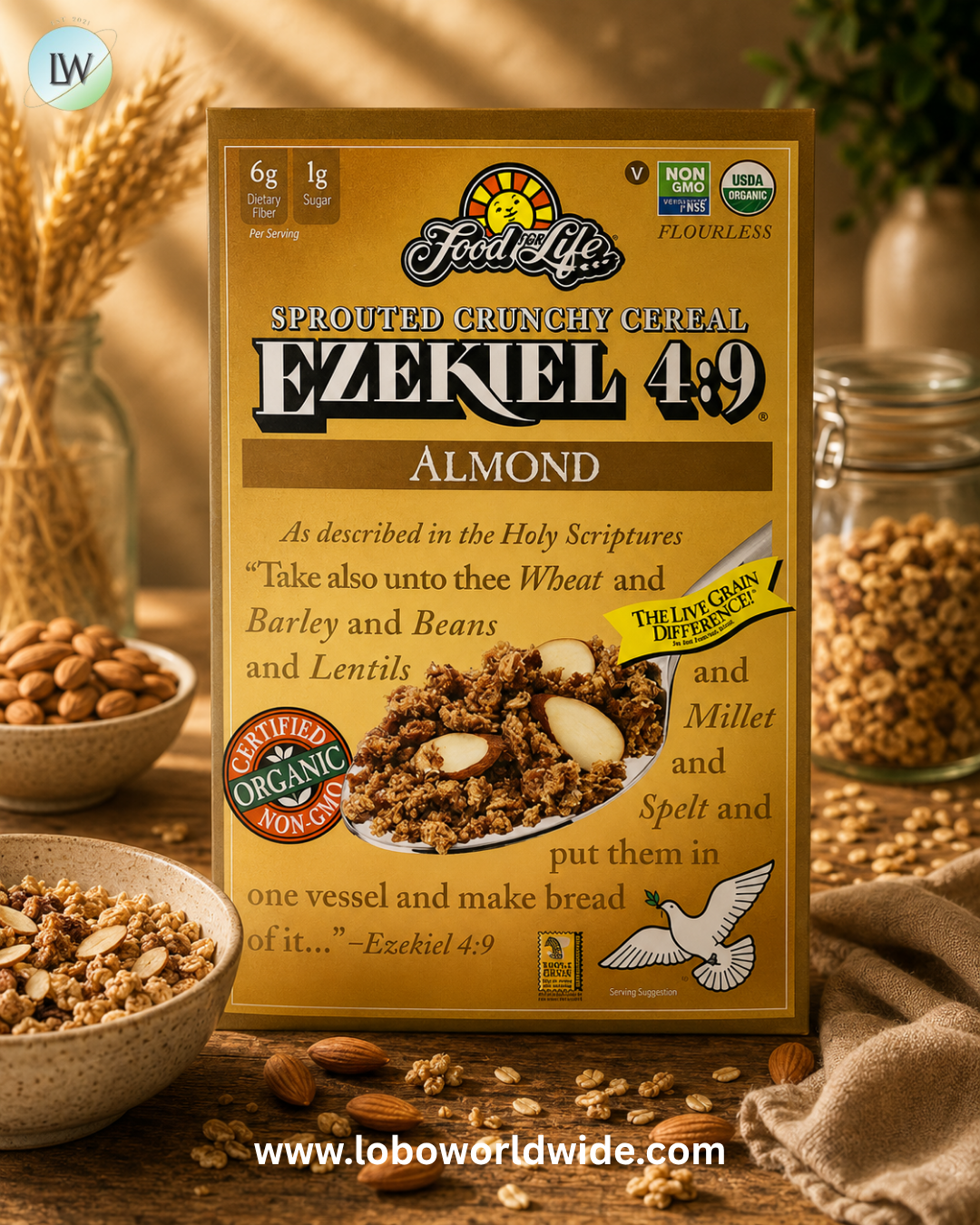 Food For Life, Ezekiel 4:9® Sprouted Crunchy Cereal, 16 oz (454 g)
