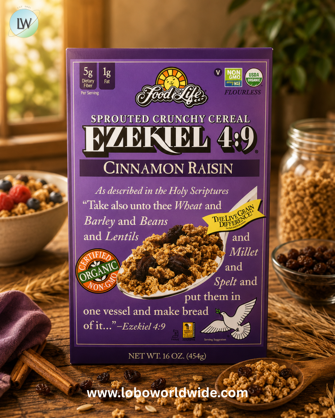 Food For Life, Ezekiel 4:9® Sprouted Crunchy Cereal, 16 oz (454 g)