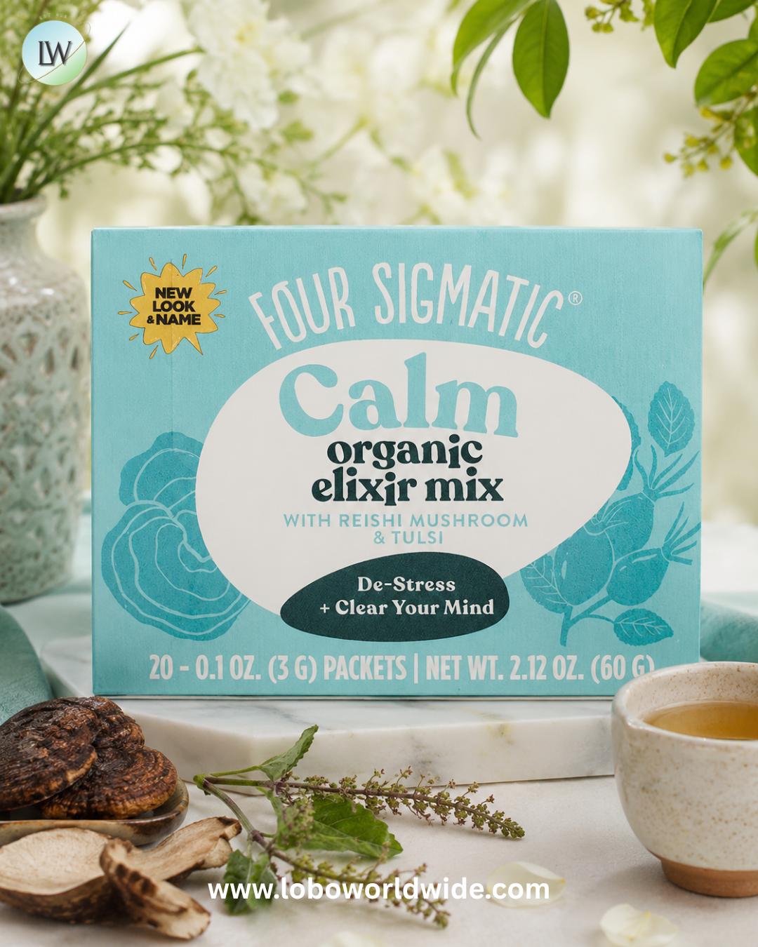 Four Sigmatic, Organic Elixir Mix, Caffeine Free, 20 Packets, 0.1 oz (3 g) Each