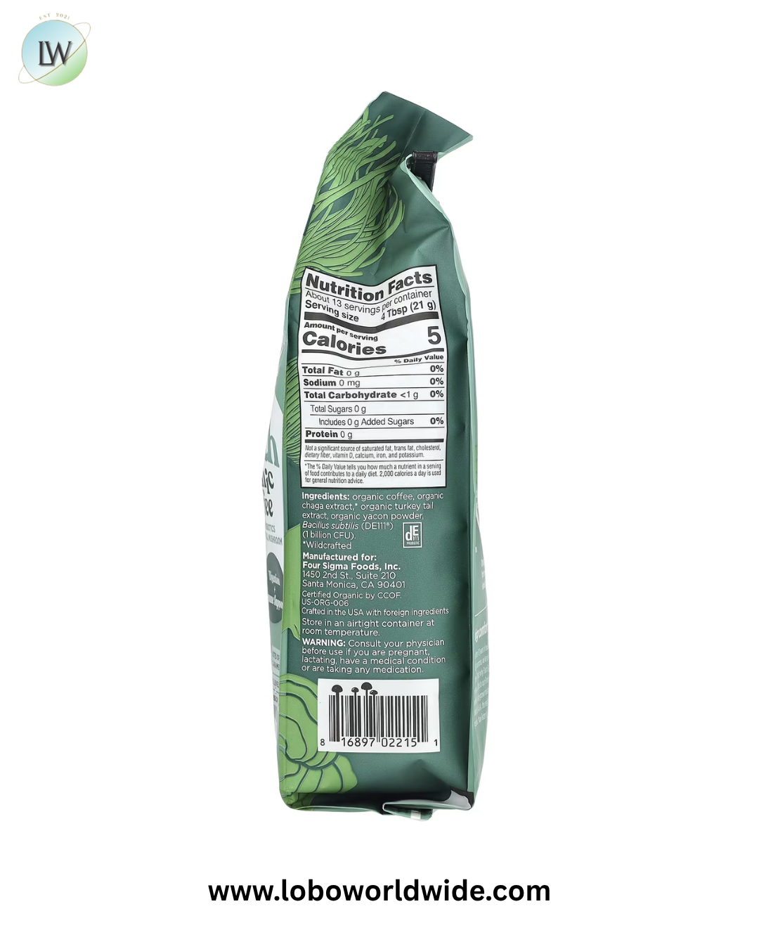 Four Sigmatic, Gut Health, Organic Coffee with Probiotics and Turkey Tail Mushroom, Ground, Medium Roast, 10 oz (283 g)