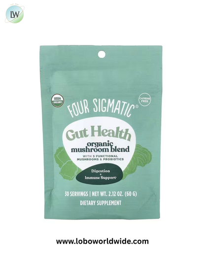 Four Sigmatic, Gut Health, Organic Mushroom Blend, Caffeine Free, 2.12 oz (60 g)