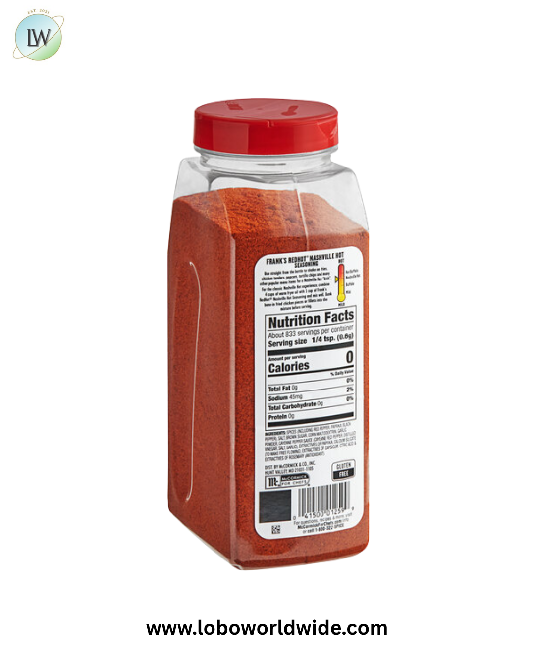 Frank's RedHot Nashville Hot Seasoning 17.64 oz.