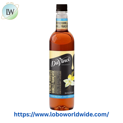 DaVinci Gourmet Sugar Free French Vanilla Flavoring Syrup 750 mL