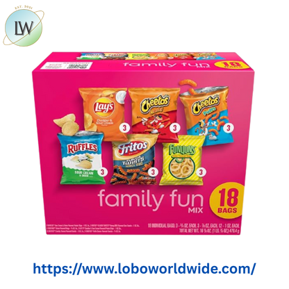 Frito-Lay Family Fun Mix Variety Pack Snack Chips, 18 Count Multipack
