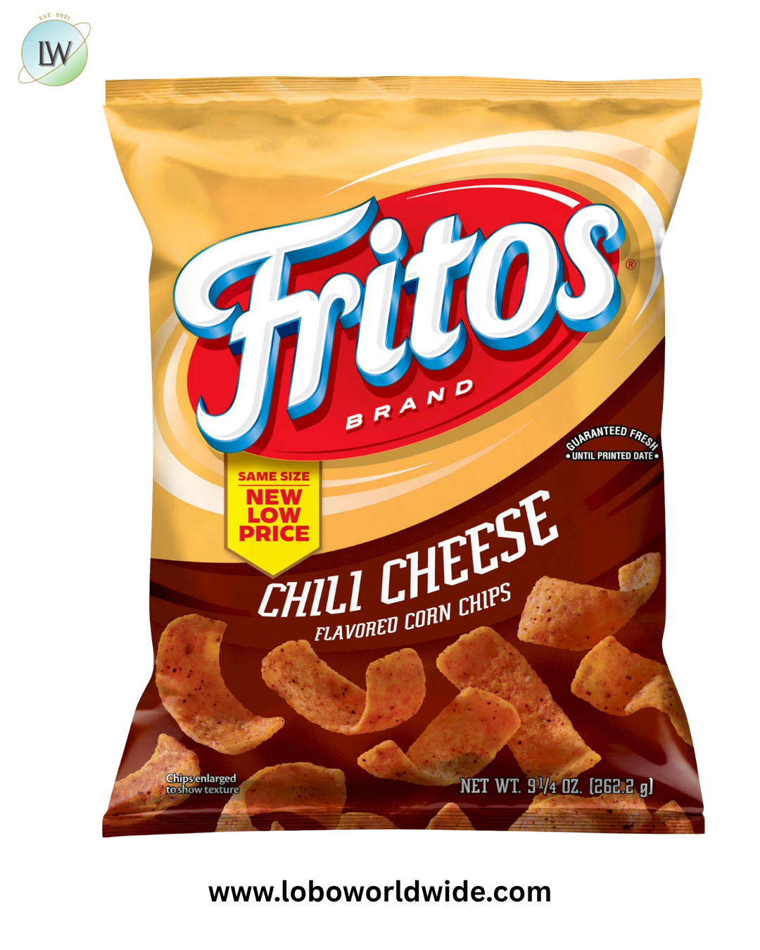 Fritos Corn Chips Chili Cheese Flavored Snack Chips, 9.25 Ounce Bag
