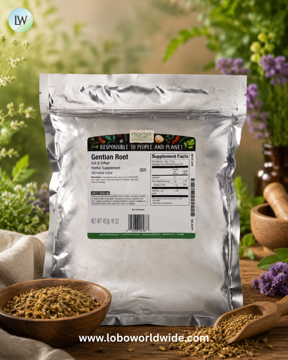 Frontier Co-op, Gentian Root, Cut & Sifted , 16 oz (453 g)