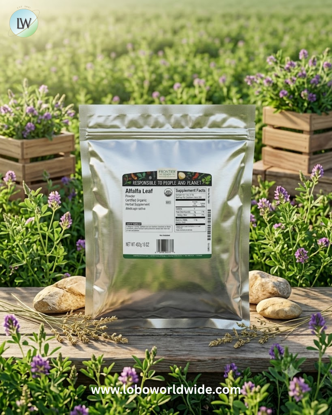 Frontier Co-op, Organic Alfalfa Leaf Powder, 16 oz (453 g)
