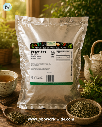 Frontier Co-op, Organic Cut & Sifted Mugwort Herb, 16 oz (453 g)