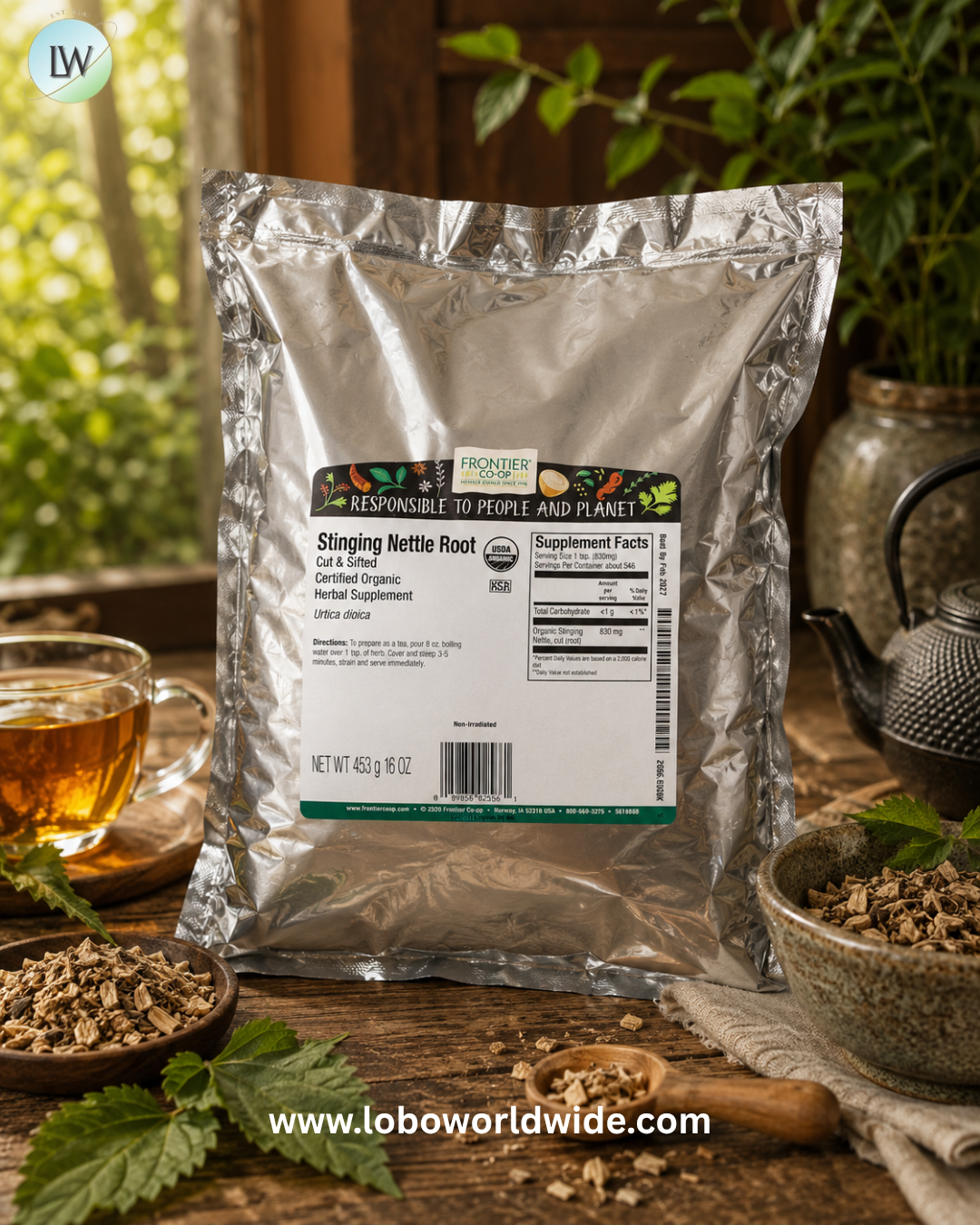 Frontier Co-op, Organic Cut & Sifted Stinging Nettle, 16 oz (453 g)