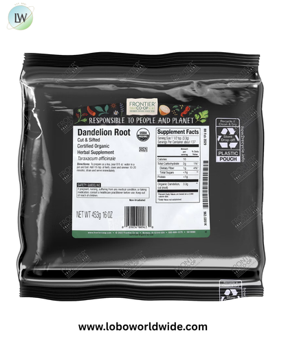 Frontier Co-op, Organic Dandelion Root, Cut & Sifted, 16 oz (453 g)