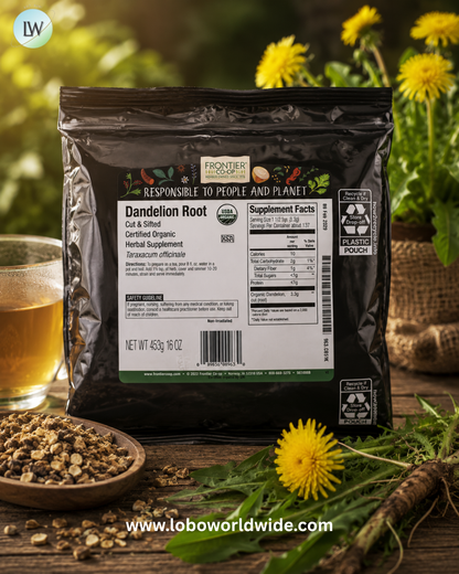 Frontier Co-op, Organic Dandelion Root, Cut & Sifted, 16 oz (453 g)