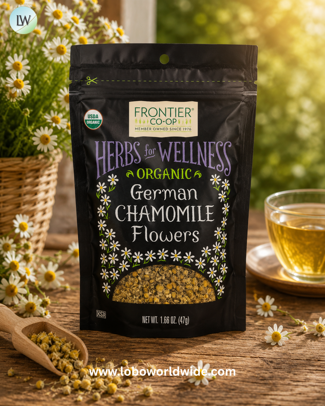 Frontier Co-op, Organic German Chamomile Flowers, 1.66 oz (47 g)