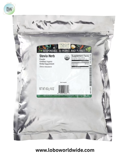 Frontier Co-op, Organic Stevia Herb Powder, 16 oz (453 g)