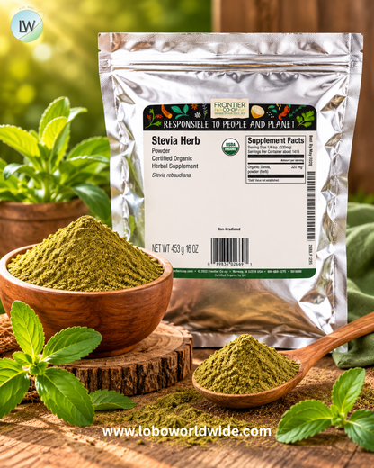 Frontier Co-op, Organic Stevia Herb Powder, 16 oz (453 g)
