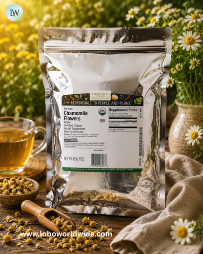 Frontier Co-op, Organic Whole German Chamomile Flowers, 16 oz (453 g)