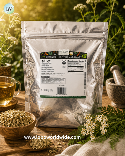 Frontier Co-op, Organic Yarrow Flowering Tops, Cut & Sifted, 16 oz (453 g)