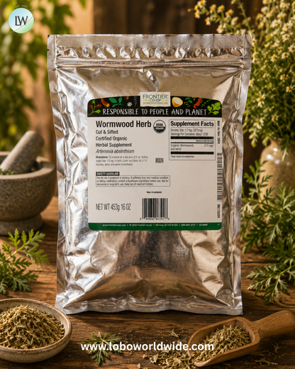 Frontier Co-op, Organic, Wormwood Herb, Cut & Sifted , 16 oz (453 g)