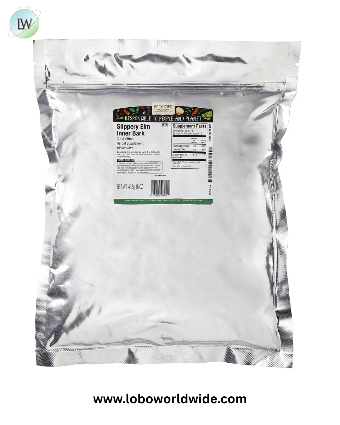 Frontier Co-op, Slippery Elm Inner Bark, Cut & Sifted, 16 oz (453 g)