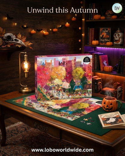Galison - Autumn at the City Market 1000 Piece Jigsaw Puzzle for Adults