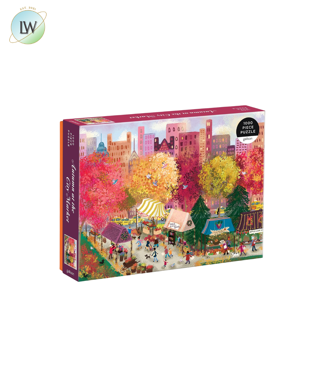 Galison - Autumn at the City Market 1000 Piece Jigsaw Puzzle for Adults