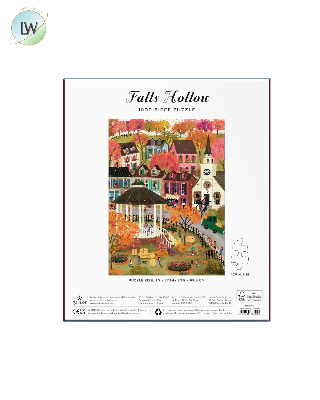 Galison - Falls Hollow 1000 Piece Jigsaw Puzzle for Adults