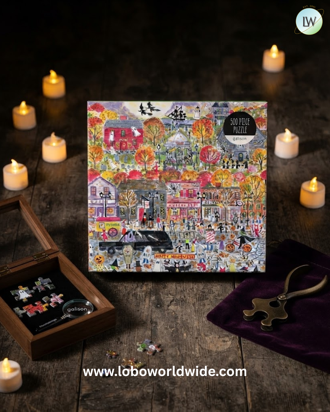 Galison Halloween Parade – 500-Piece Jigsaw Puzzle for Adults