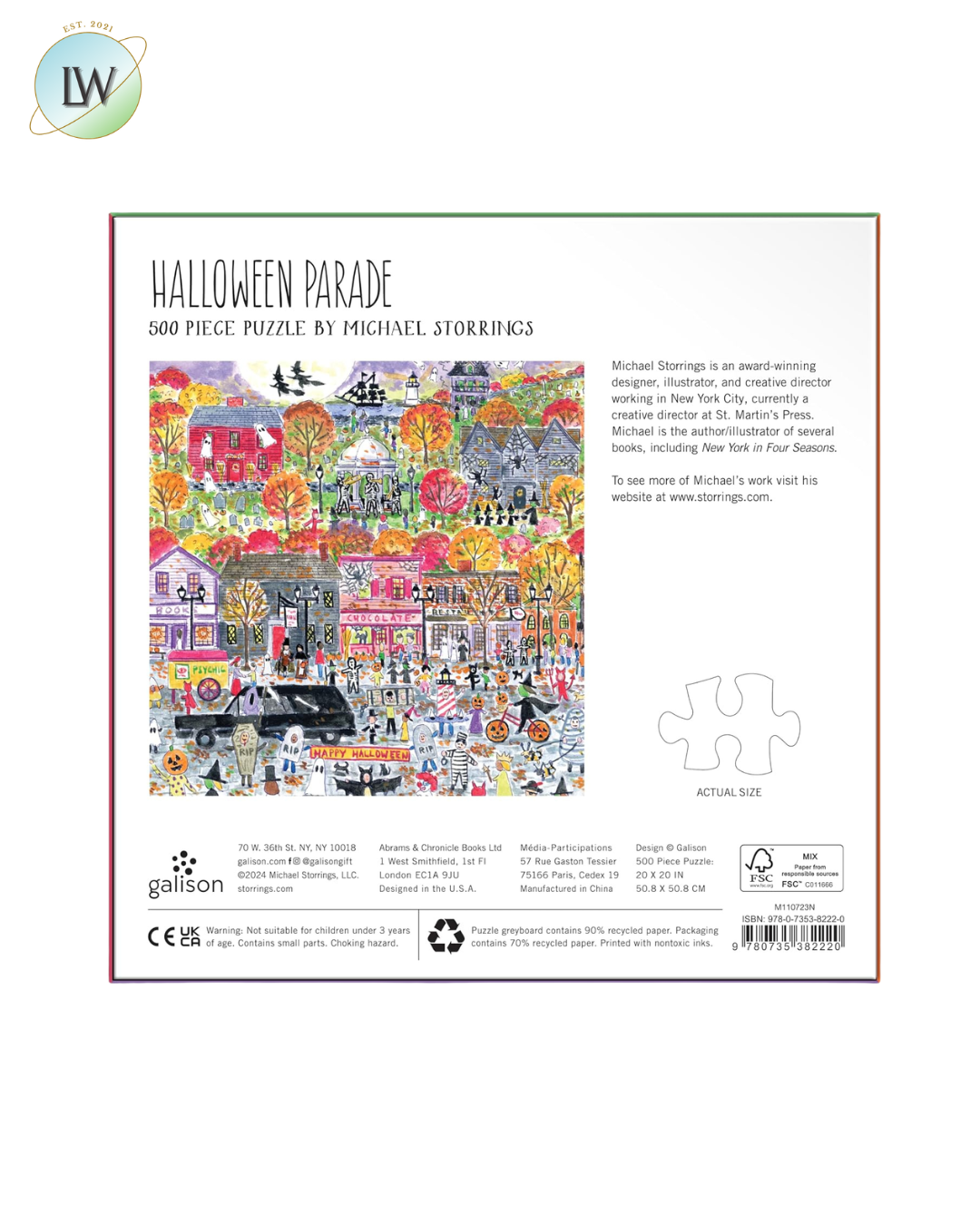 Galison Halloween Parade – 500-Piece Jigsaw Puzzle for Adults
