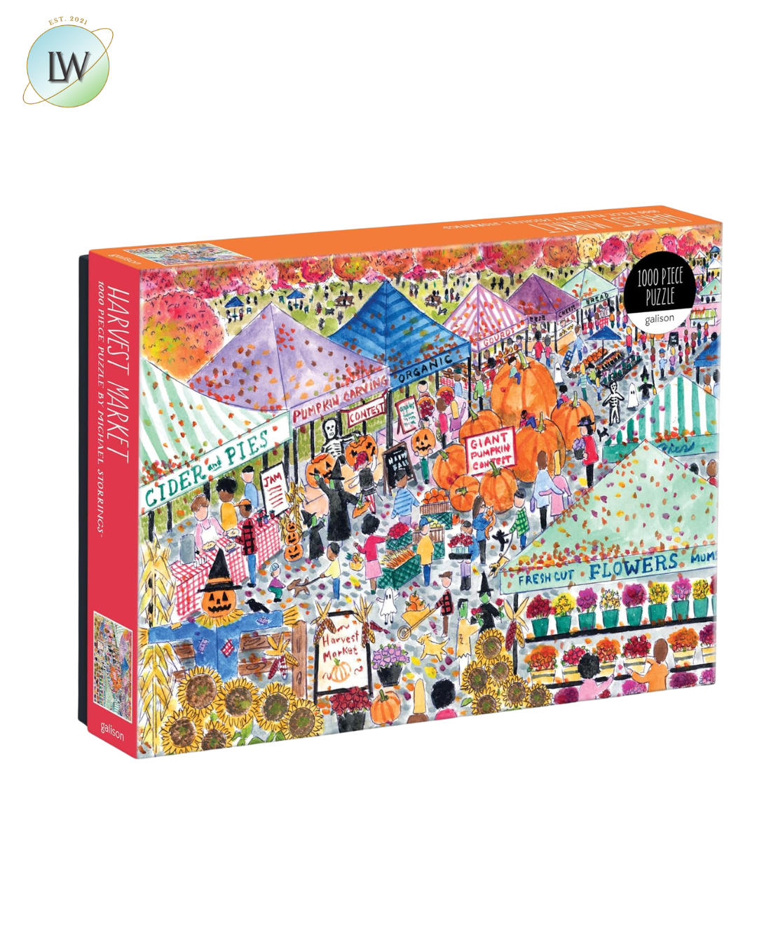 Galison - Harvest Market 1000 Piece Jigsaw Puzzle for Adults