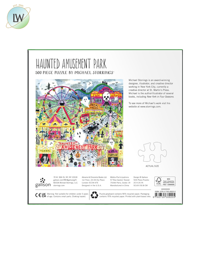 Galison Haunted Amusement Park – 500-Piece Jigsaw Puzzle for Adults