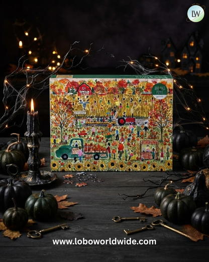 Galison - Pumpkin Patch 1000 Piece Jigsaw Puzzle for Adults