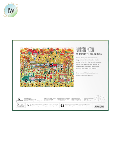 Galison - Pumpkin Patch 1000 Piece Jigsaw Puzzle for Adults