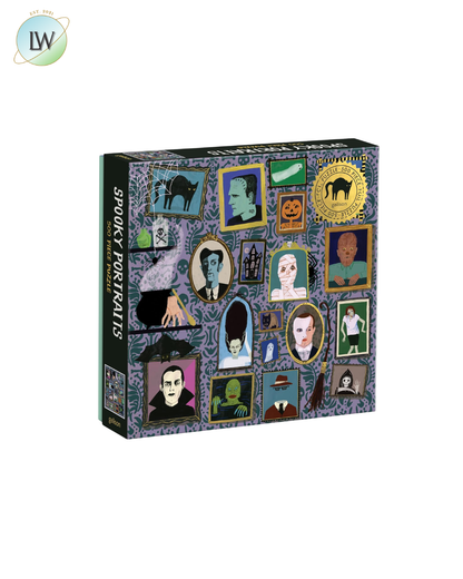 Galison - Spooky Portraits 500 Pc Puzzle with Foil for Adults