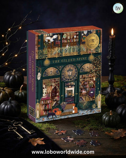 Galison – The Gilded Spine 1000-Piece Jigsaw Puzzle with Foil