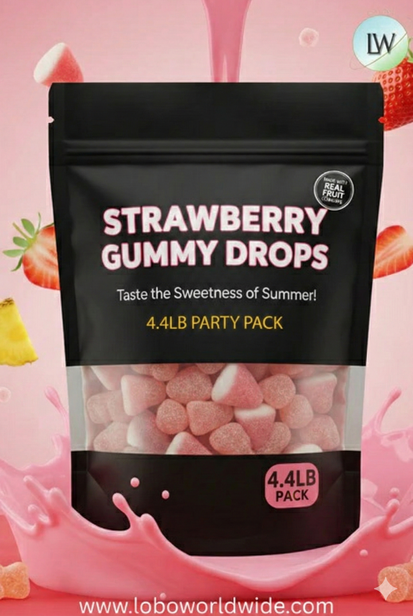 Strawberry Gummy Drops(Various Sizes)