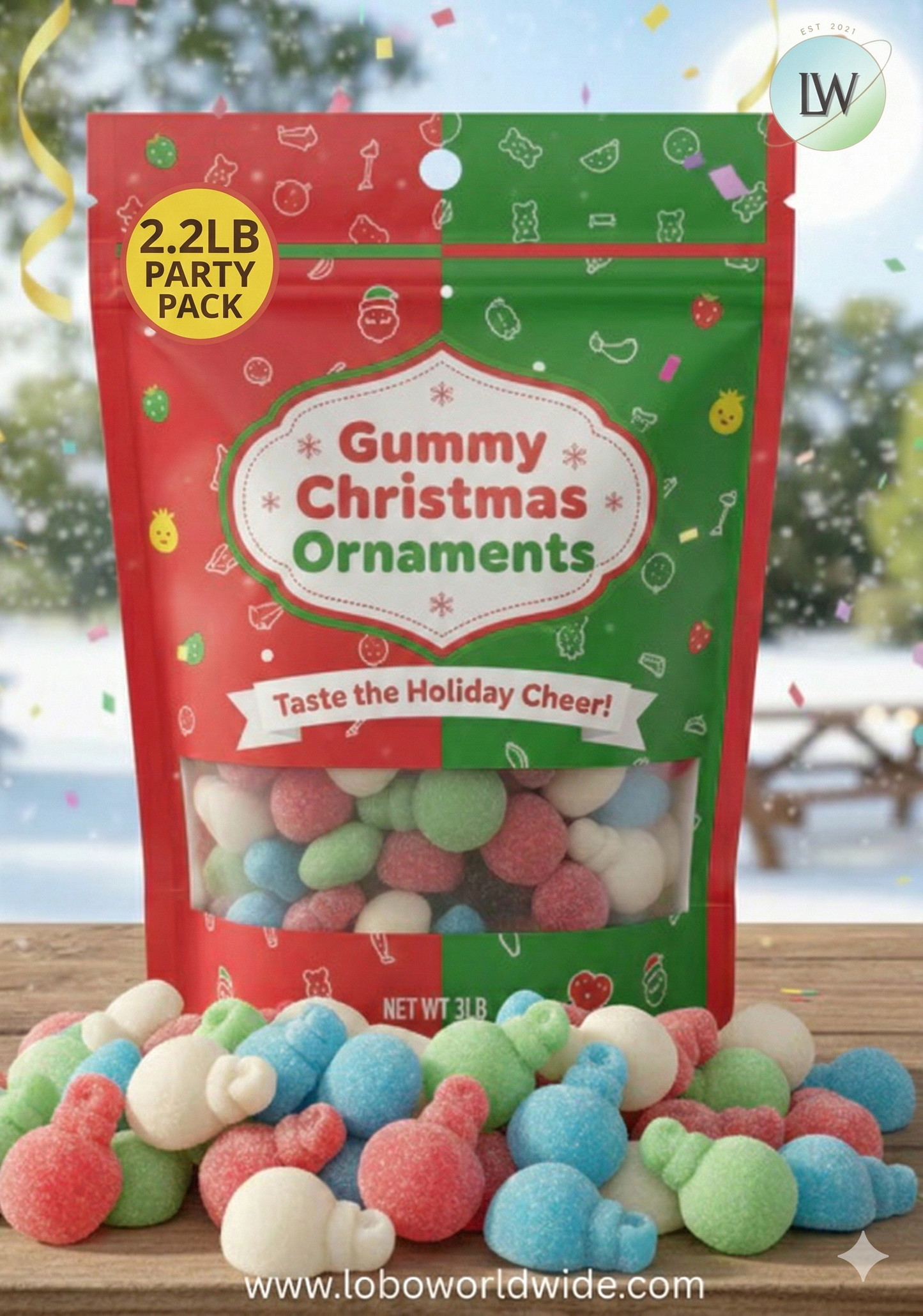 Gummy Christmas Ornaments(Various Sizes)