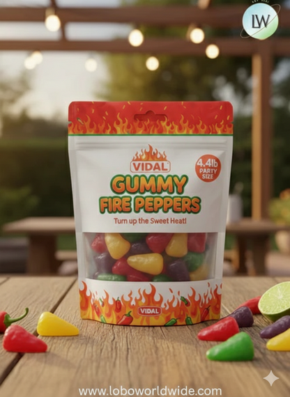 Vidal Gummy Fire Peppers(Various Sizes)