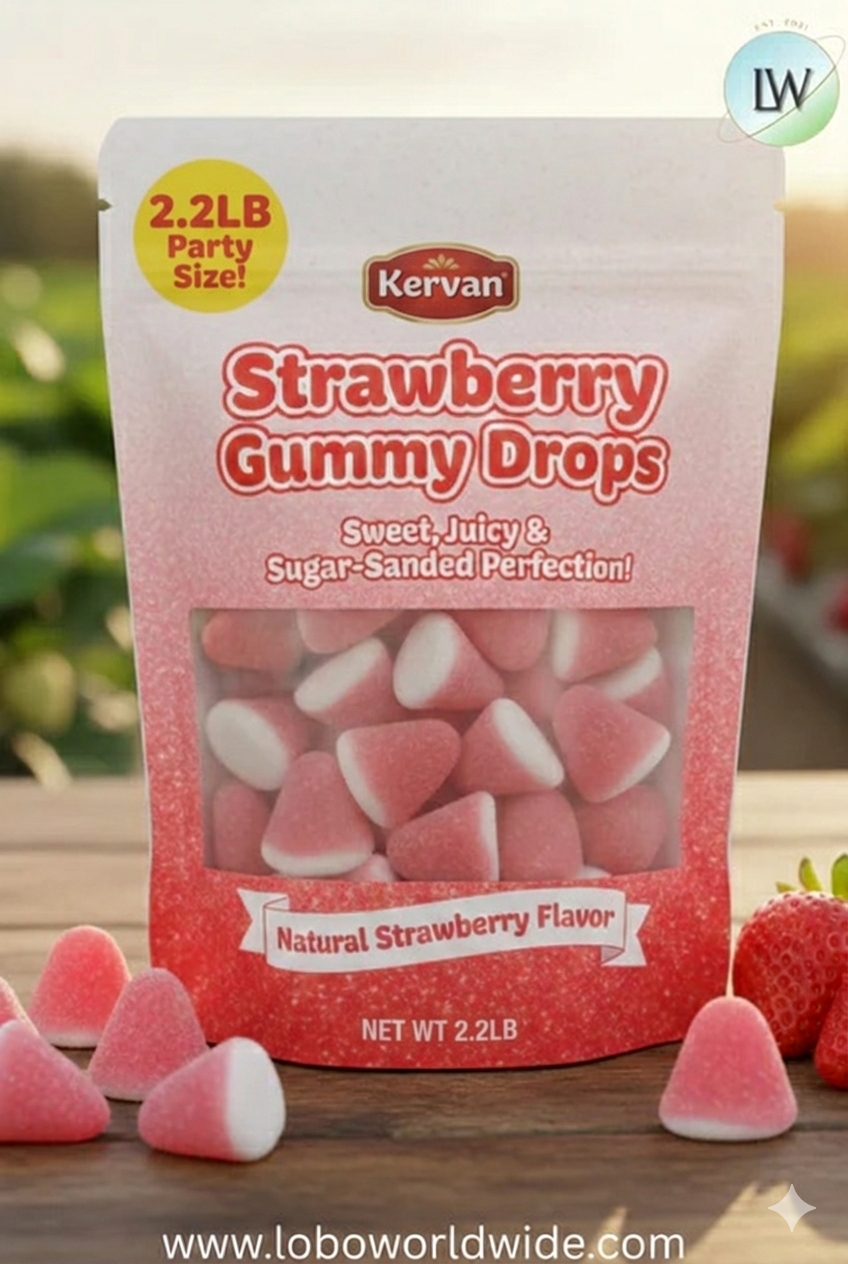 Strawberry Gummy Drops(Various Sizes)