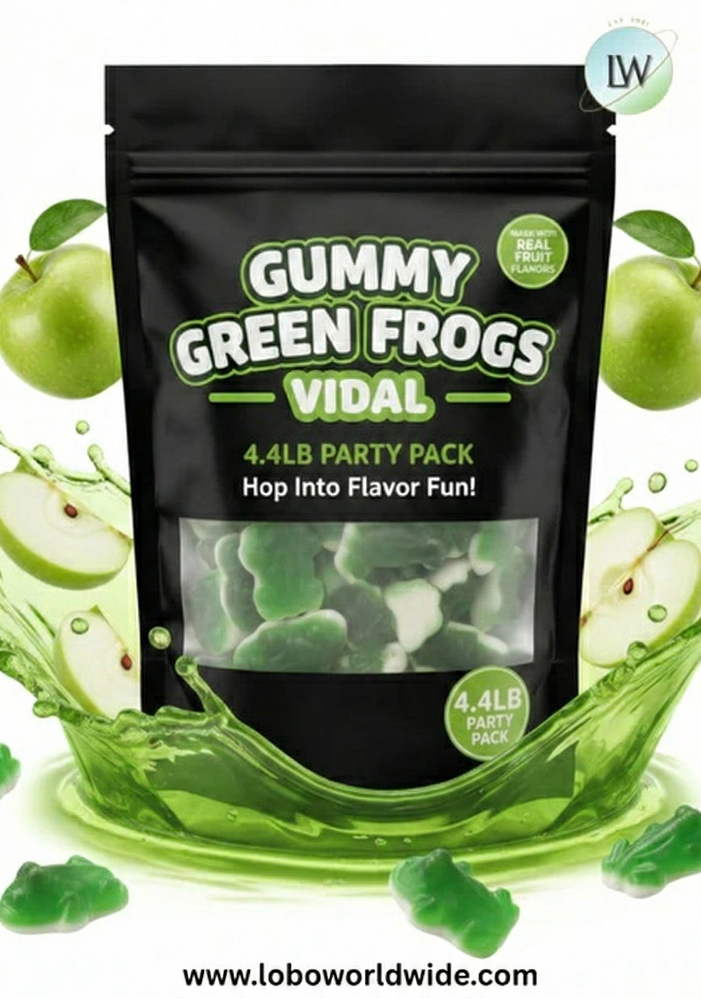 Gummy Green Frogs Vidal(Various Sizes)