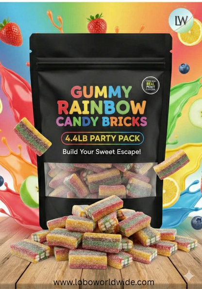 Gummy Rainbow Candy Bricks(Various Sizes)