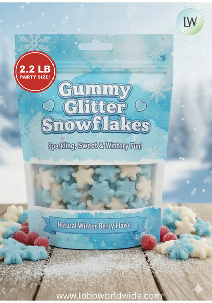 Gummy Glitter Snowflakes (Various Sizes)