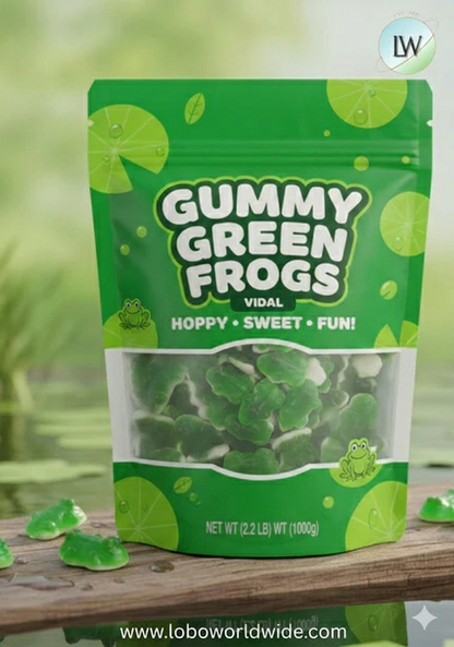 Gummy Green Frogs Vidal(Various Sizes)