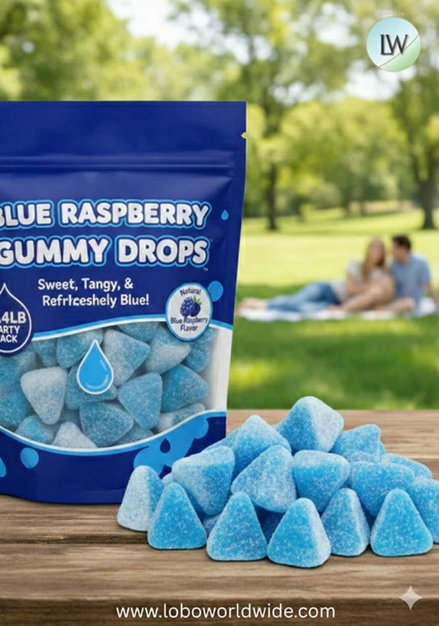 Blue Raspberry Gummy Drops(Various Sizes)